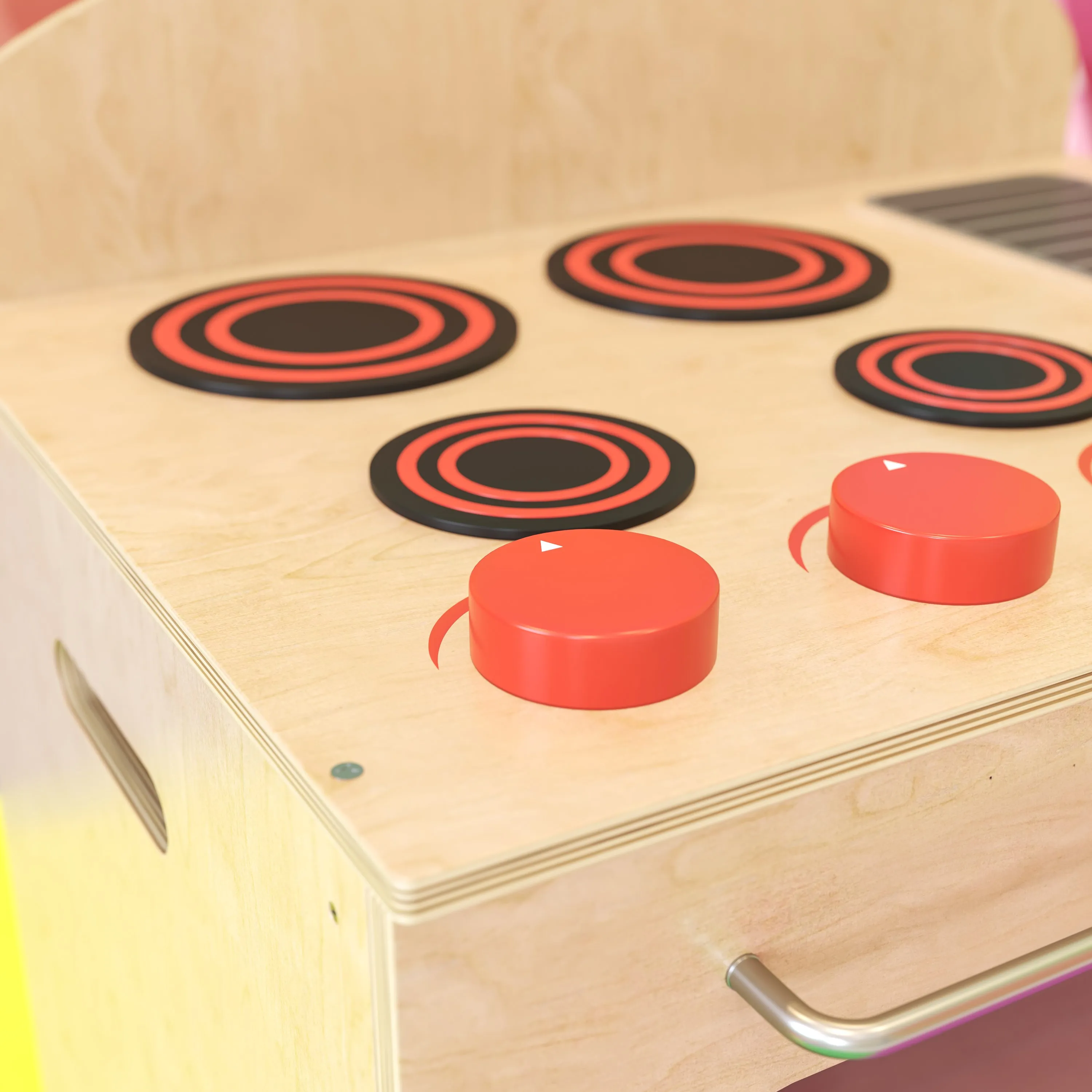 Hercules Children's Wooden Kitchen Stove for Commercial or Home Use - Safe, Kid Friendly Design